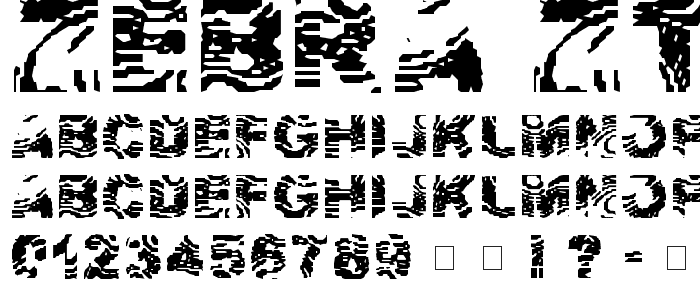 Zebra Ztripez font